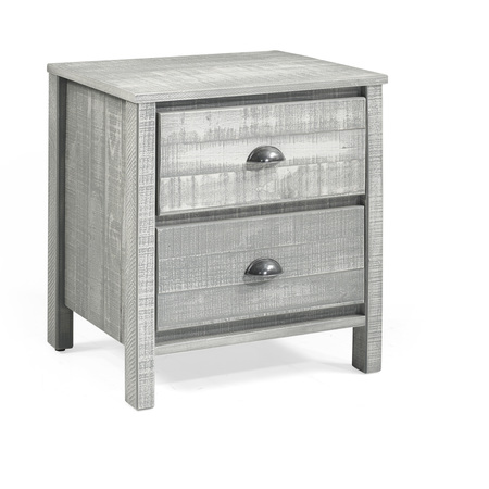 Alaterre Furniture Rustic 2-Drawer Wood Nightstand, Rustic Gray AJRU01RG
